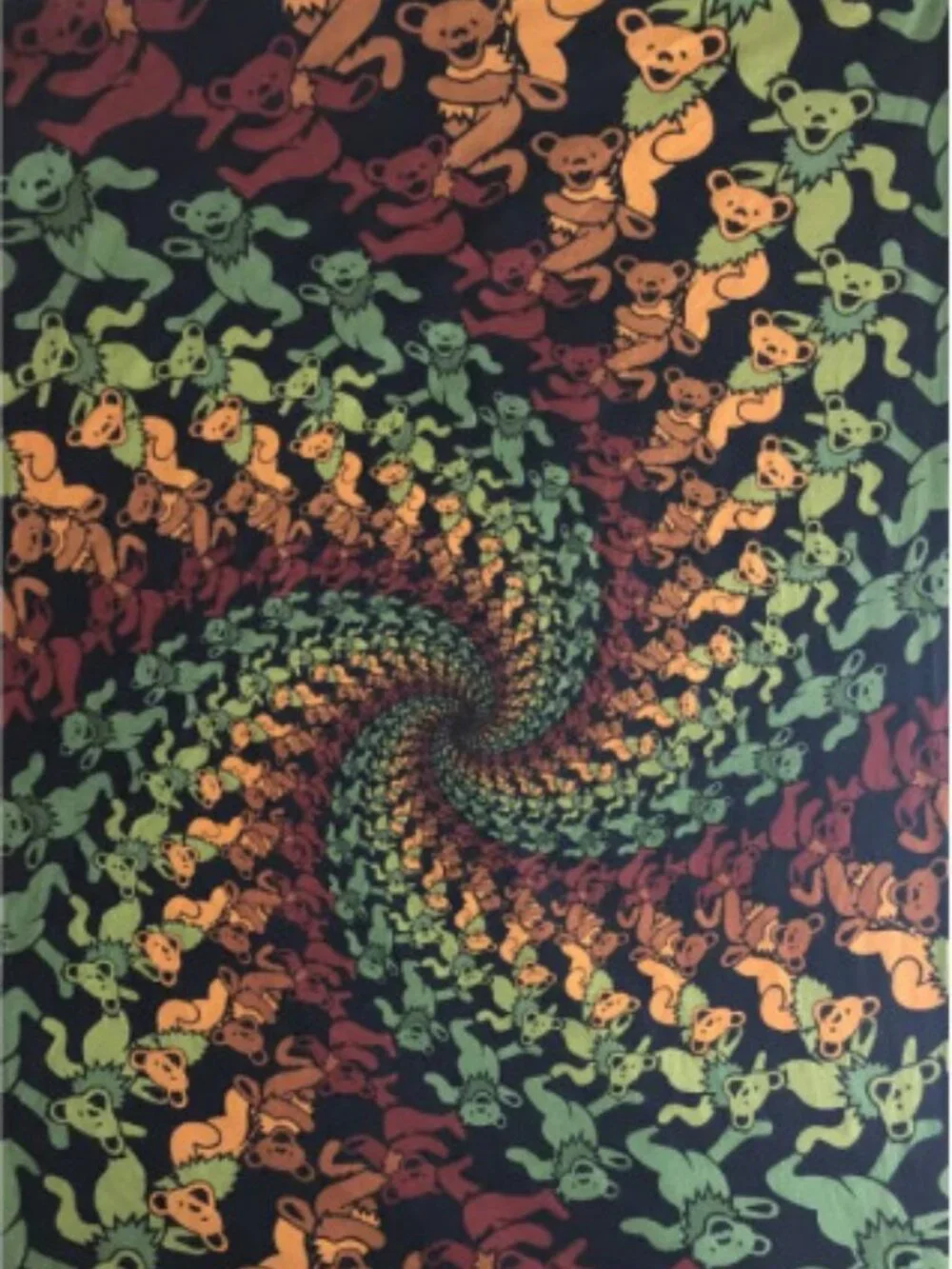 Grateful Dead Dancing Bears Wood Spiral Tapestry~ 60